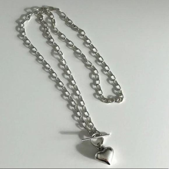 Sterling silver heart pendant necklace - Picture 5 of 5